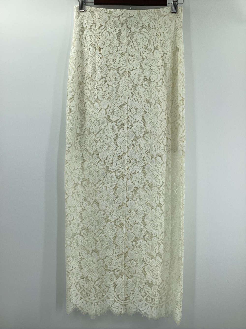 Ganni Jerome Cream Lace Maxi Skirt